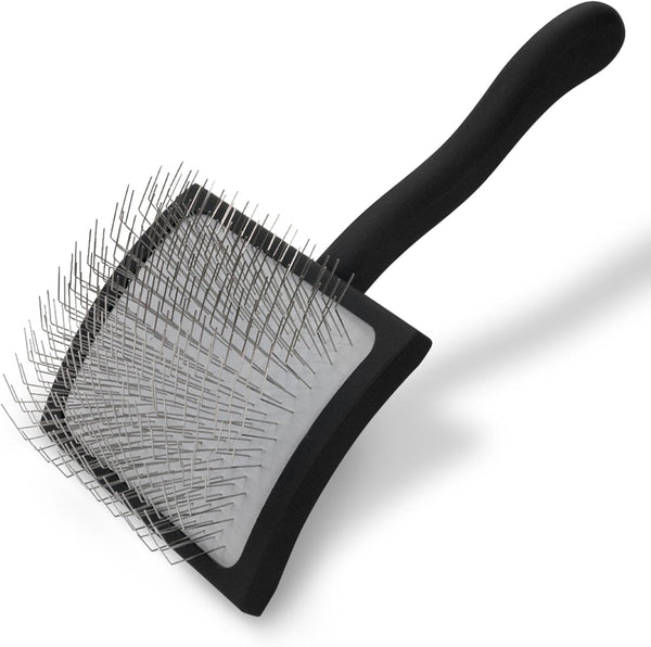 Big K Dog Slicker Brush for Dogs (Goldendoodles, Labradoodles, Poodles), Groom like a Professional, Fluff Detangle Style, Saves Time Energy, Black, Large