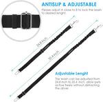2 Pack Dog Seat Belt, Retractable Dog Car Harness Adjustable Pet Safety Belt with Elastic Bungee Buffer, Heavy Duty & Durable & 360 Degree Swivel Dog Seatbelts