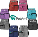 Dog Travel Bag Backpack, Airline Approved Dog Bags for Traveling, Puppy Diaper Bag Supplies, Pet Camping Essentials Hiking Accessories Gift, Food Container, Collapsible Bowls, Stripe Black