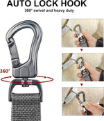 4FT Heavy Duty Dog Leash with Soft Padded Double Handle, Durable Strong Clasp Dog Leashes, Reflective Nylon Walking Lead for Large,Medium,Small Breed Dogs, Grey