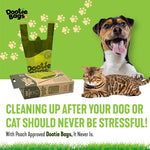 The Original Dootie Bag Is Back! Pooch Approved Large Dootie Bags, Dog Poop Bags. Strong, Leakproof - EZ Tie Handles. Perfect for Dogs & Cat Litter. Pet Waste Cleanup, Swivel Bin &  Scoopers.