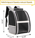 Pet Carrier Backpack with Window Blind for Small Cats Dogs, Ventilated Design, Safety Straps, Buckle Support, Collapsible, Designed for Travel, Hiking, Winter Outing, Outdoor, Go to Vet